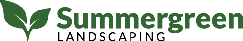 Summergreen Landscaping logo with green leaf design